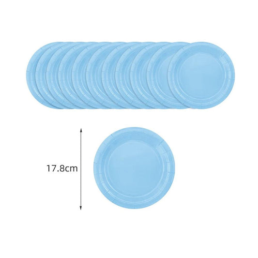 x24 Light Blue Plates - Winterberries