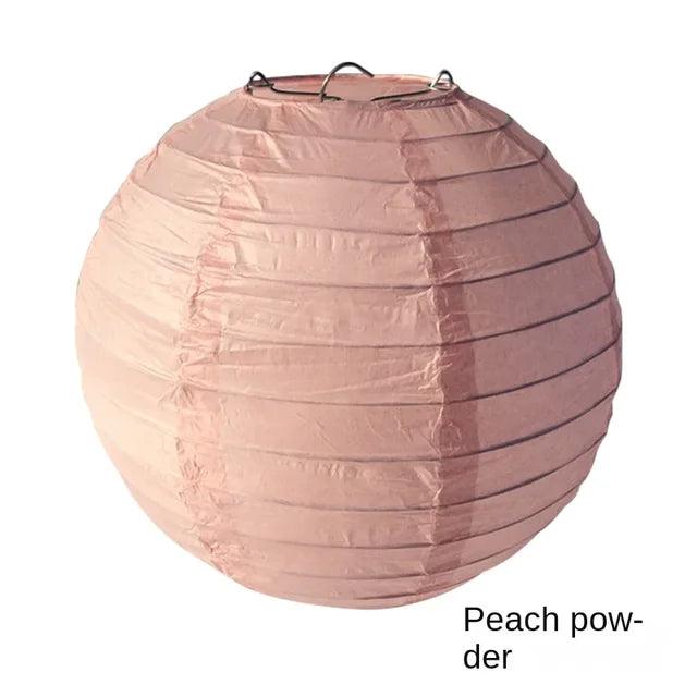 16" Peach Powder Lantern - Winterberries