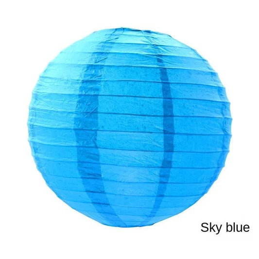 16" Sky Blue Lantern - Winterberries