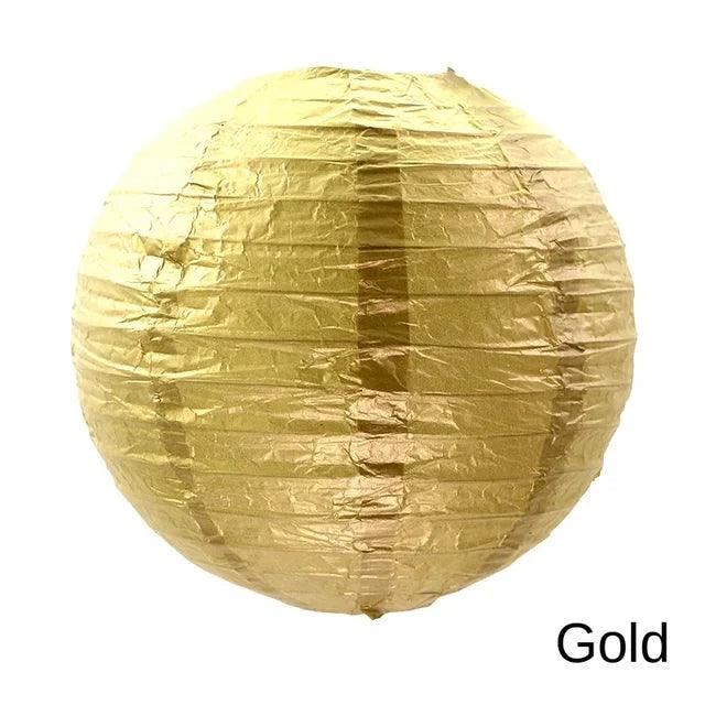 6" Gold Lantern - Winterberries