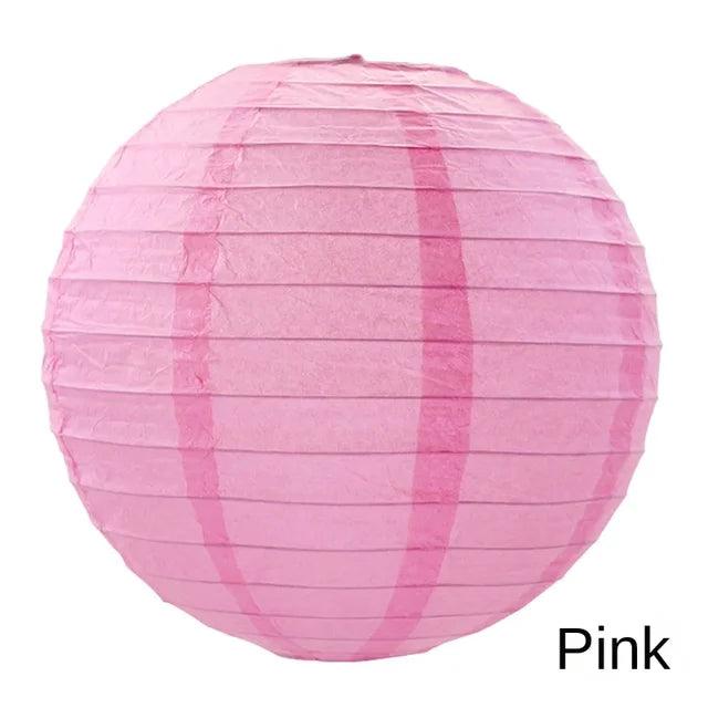 6" Pink Lantern - Winterberries