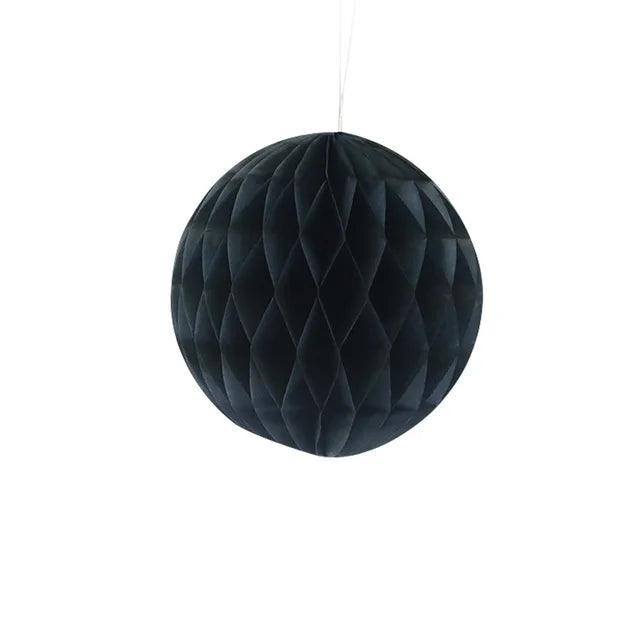4" Black Honeycomb Ball - Winterberries