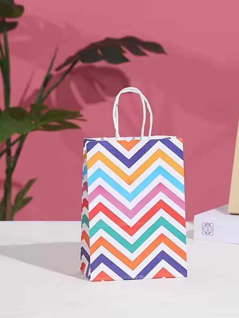 Arrow Stripe Gift Bag - Winterberries