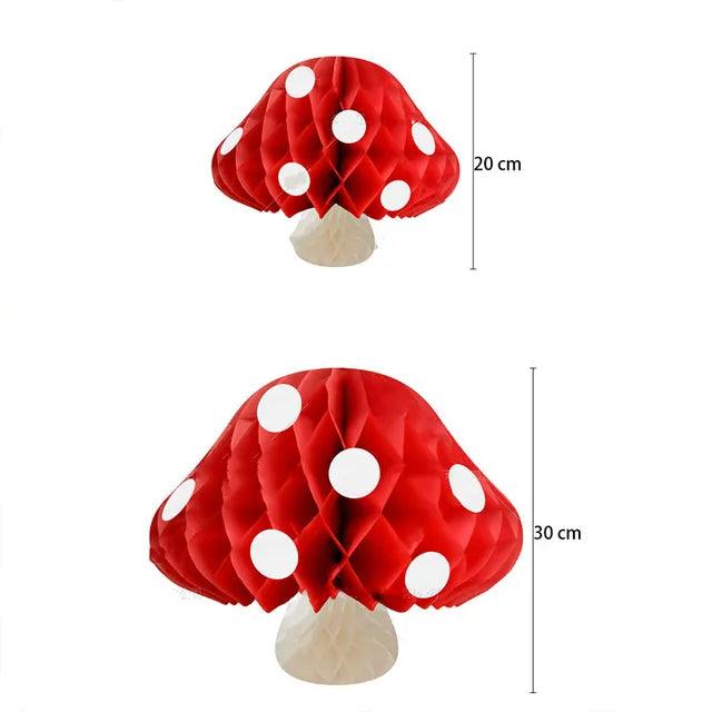 12" Mushroom Honeycomb Ball - Winterberries