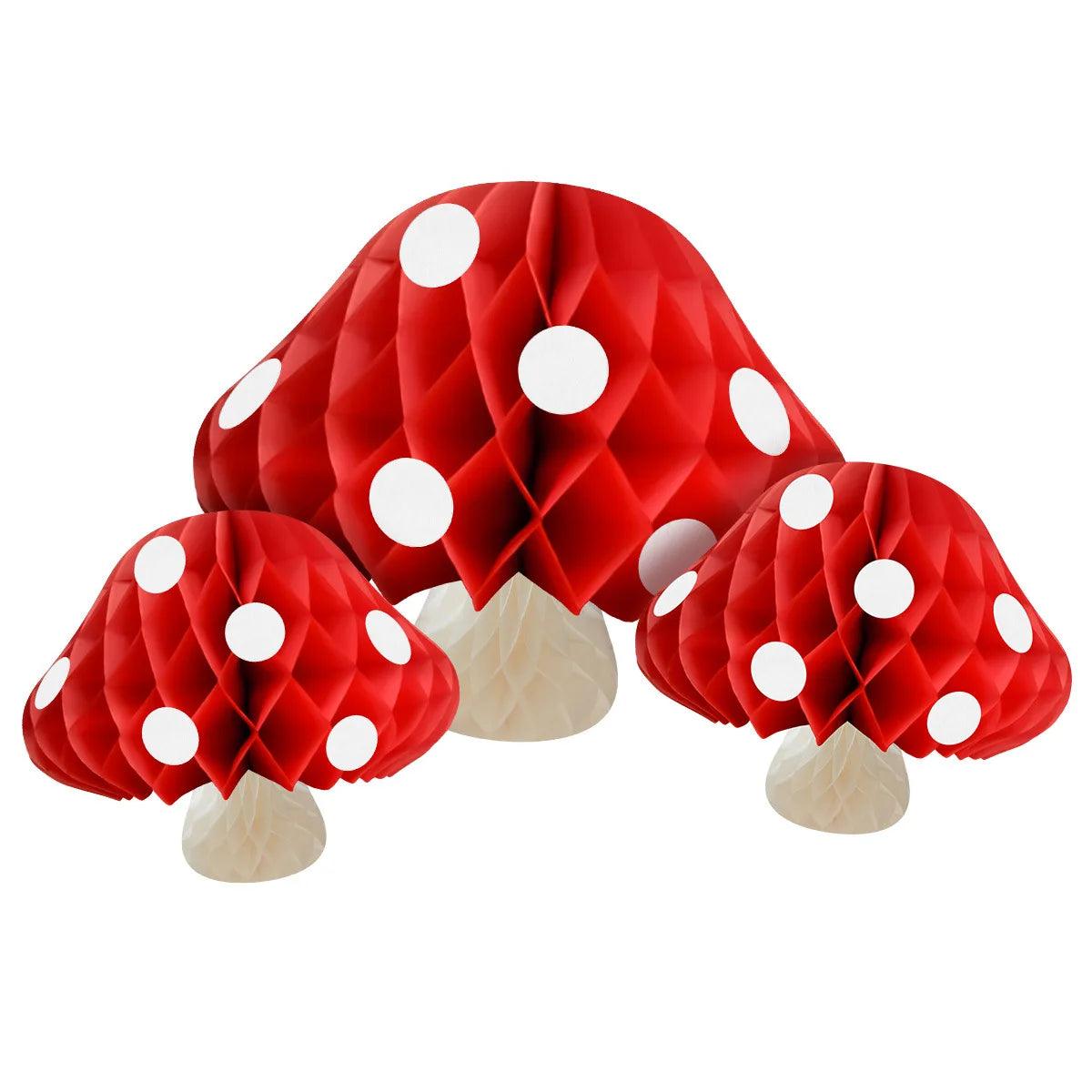 12" Mushroom Honeycomb Ball - Winterberries