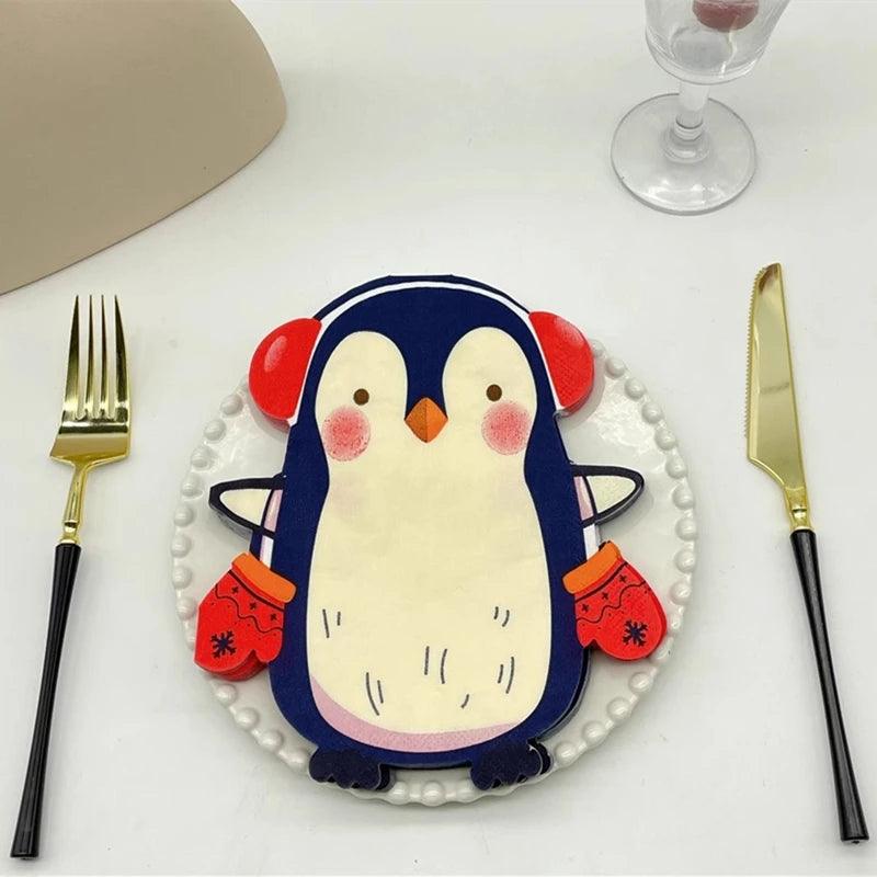 x20 Penguin Napkins - Winterberries