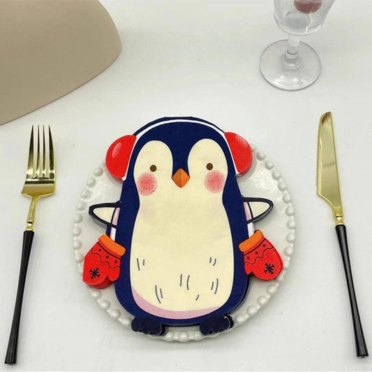 x20 Penguin Napkins - Winterberries