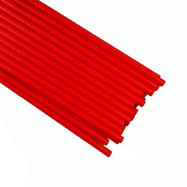 x25 Red Straws - Winterberries