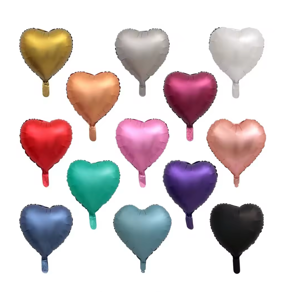 18" MATTE HEART DEFLATED FOIL BALLOON - Winterberries