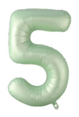 40" SAGE NUMBER '5' DEFLATED FOIL BALLOON - Winterberries