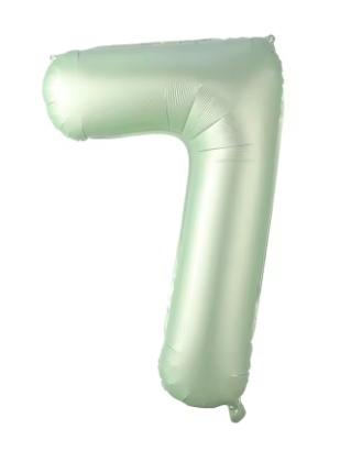 40" SAGE NUMBER '7' DEFLATED FOIL BALLOON - Winterberries