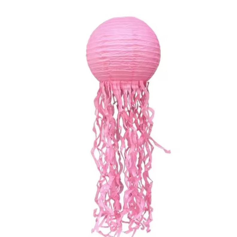 10" Pink Jellyfish Lantern - Winterberries