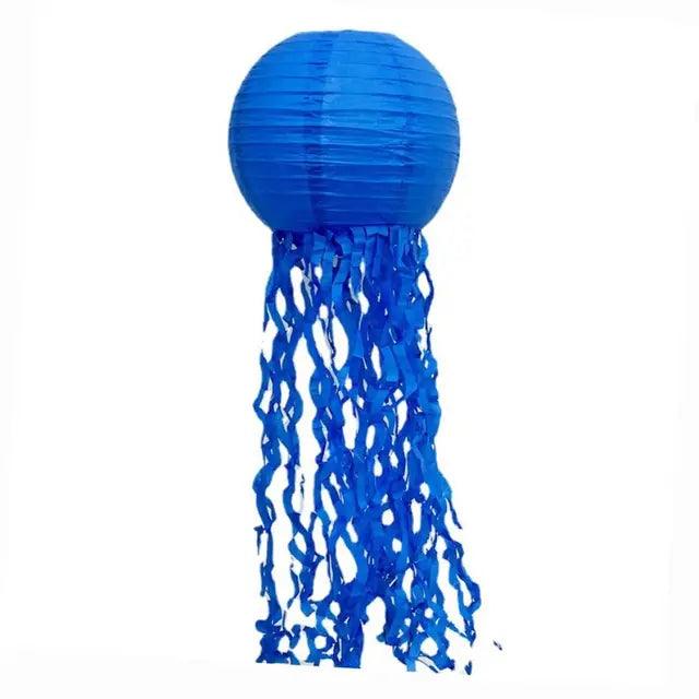 10" Royal Blue Jellyfish Lantern - Winterberries
