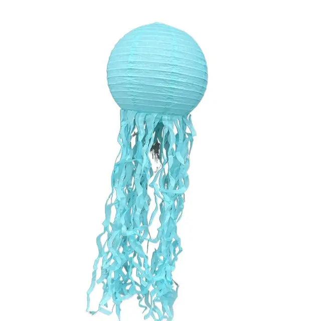 10" Tiffany Blue Jellyfish Lantern - Winterberries