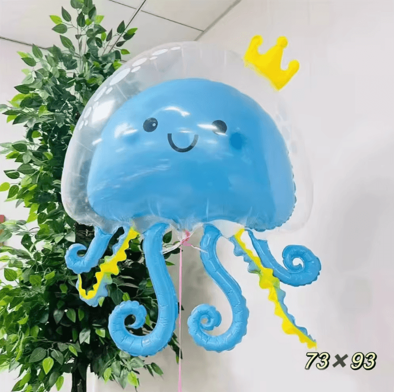 24"/2ft Blue Jellyfish Air Fill Only Balloon - Winterberries