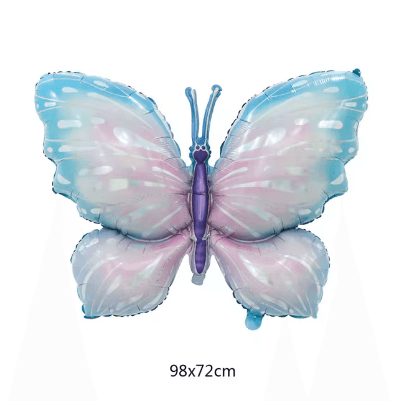 29" Blue/Pink Butterfly Foil Balloon - Winterberries