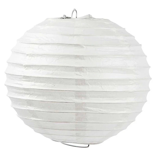 8" / 20cm White Lantern - Winterberries