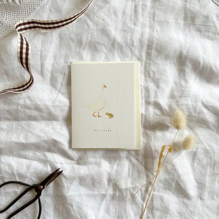 MAMA GOOSE 'NEW BABY' PETITE CARD - Winterberries