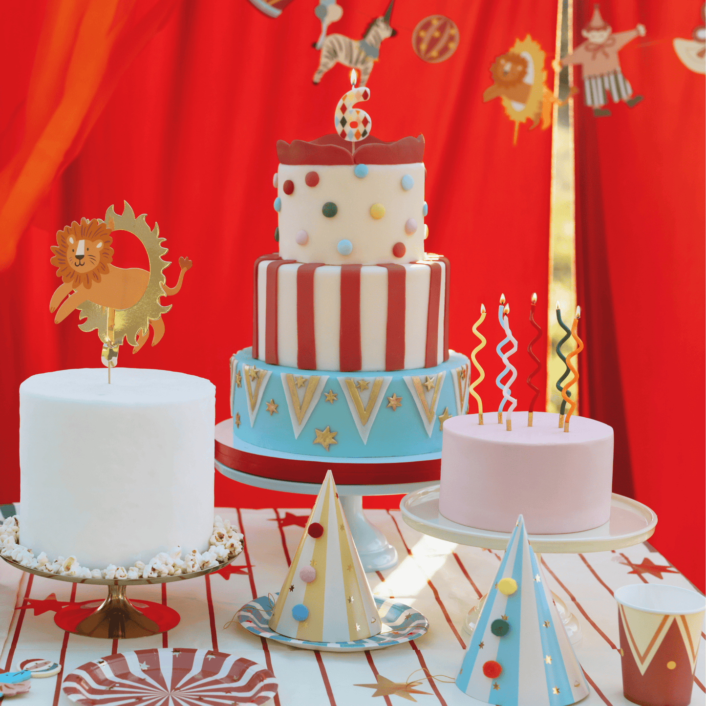 Partydeco Curly Birthday Cake Candles x 12