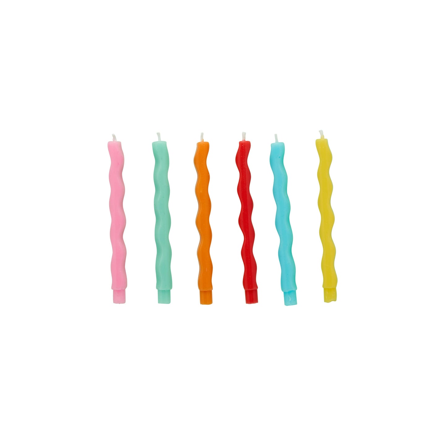 Premium Bright Wavy Wax Candles - Pack of 12 - Winterberries