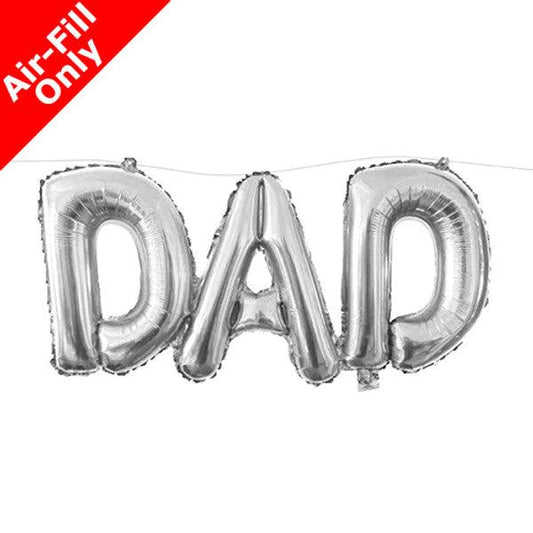 13" Silver Dad Balloon Banner - Winterberries