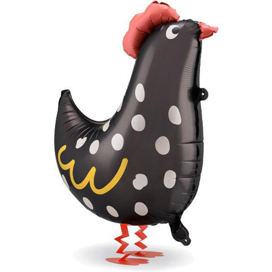 18" Black Rooster Balloon - Winterberries