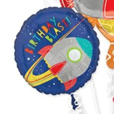 18" Blast Off Birthday Foil Balloon - Winterberries