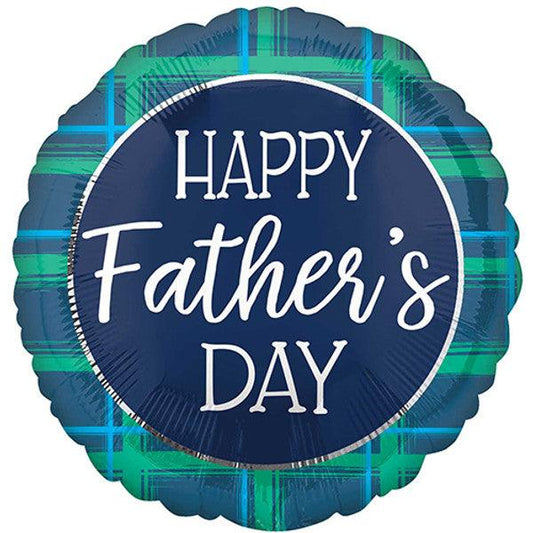 18" Checks Father's Day Balloon - Winterberries