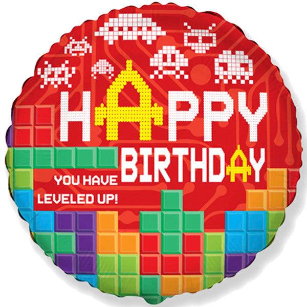 18" HAPPY BIRTHDAY BRICKS FOIL BALLOON - Winterberries