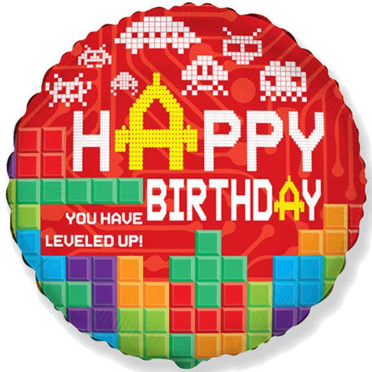 18" HAPPY BIRTHDAY BRICKS FOIL BALLOON - Winterberries