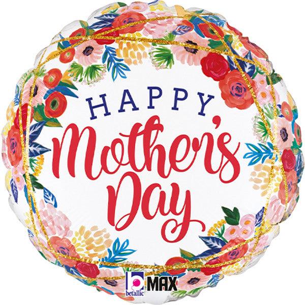 18" Mother's Day Geo-Floral Balloon - Winterberries