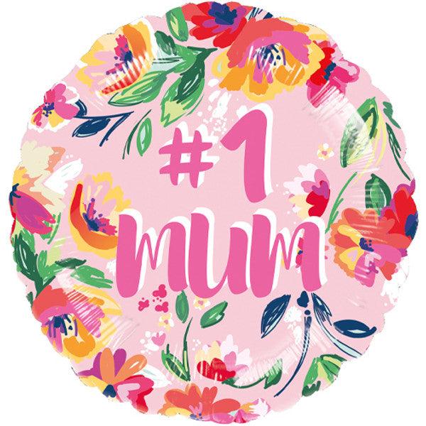 18" Number 1 Mum Balloon - Winterberries