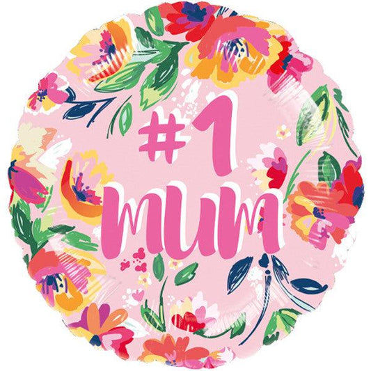 18" Number 1 Mum Balloon - Winterberries