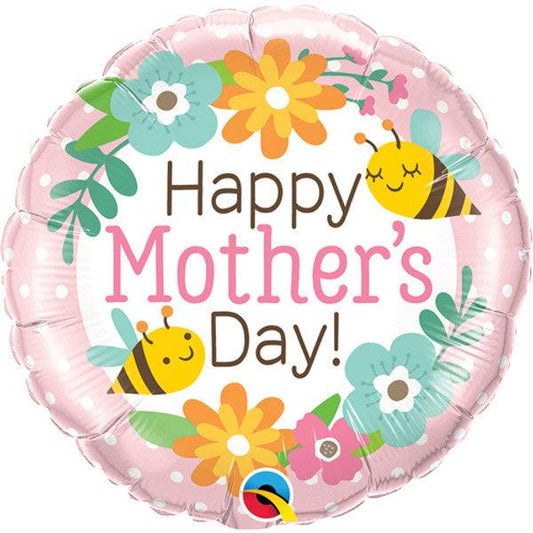 18" Bees Happy Mother's Day Balloon - Winterberries