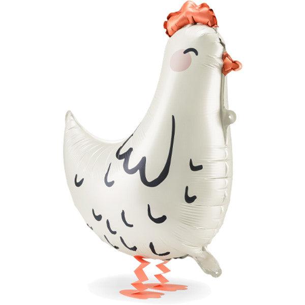 18" White Hen Balloon - Winterberries