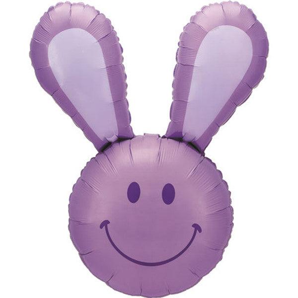 37" Lavender Smiling Bunny Balloon - Winterberries
