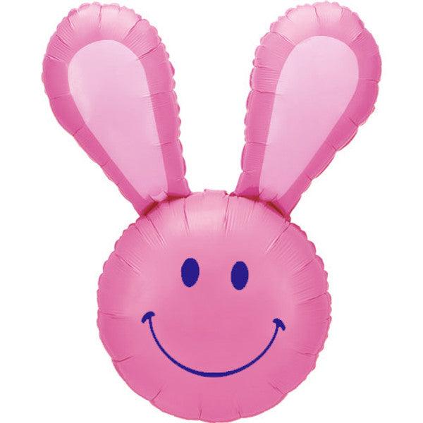 37" Pink Smiling Bunny Balloon - Winterberries