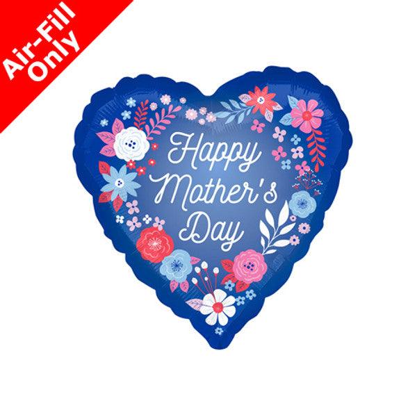9" Mother's Day Artful Florals Air Fill Only Foil Balloon - Winterberries