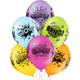 x6 12 inch Comic Bubbles Assorted Latex Balloons - Winterberries