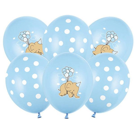 x6 12" Pastel Blue Elephant Balloons - Winterberries