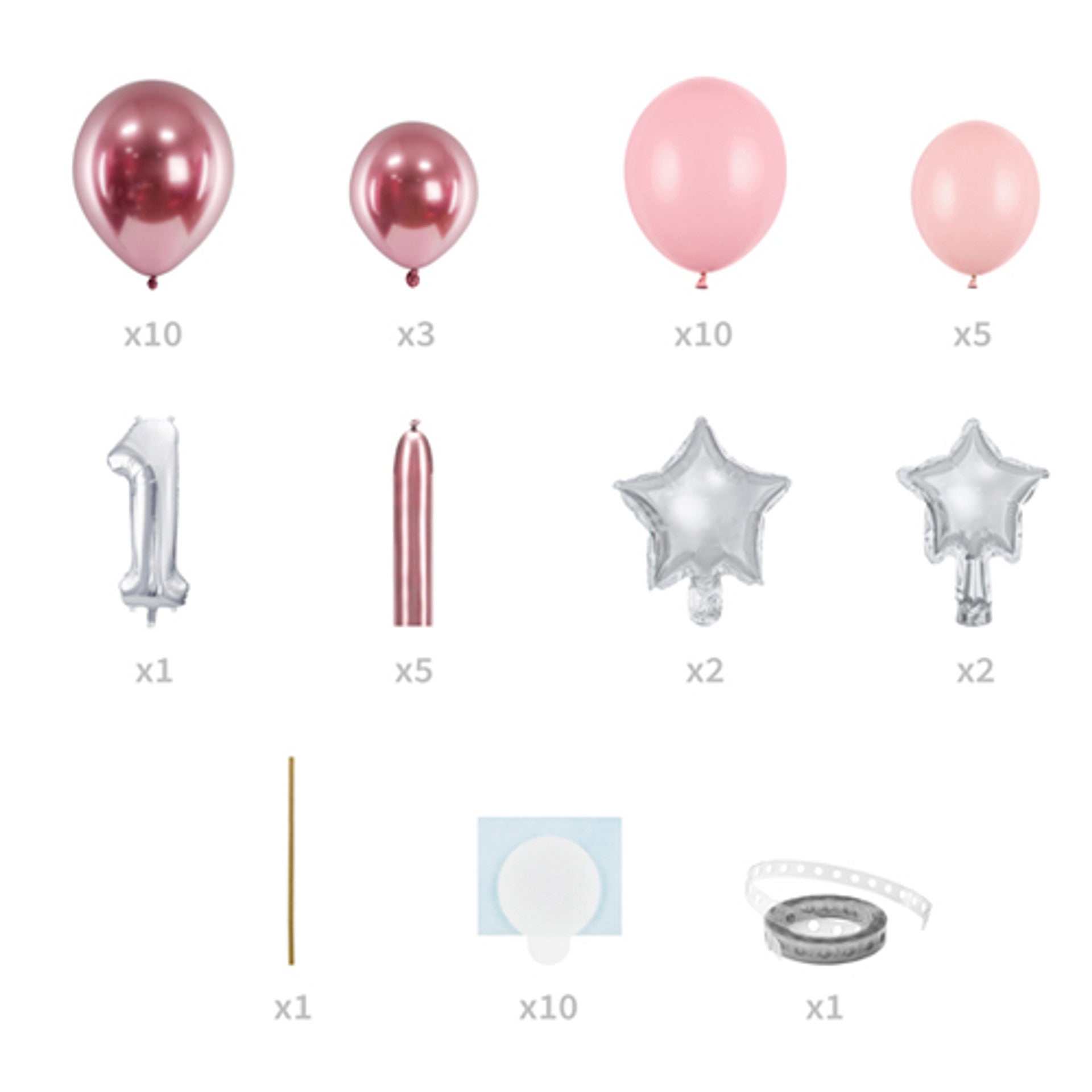 Pink No. 1, DIY Bouquet Balloon Kit - Winterberries