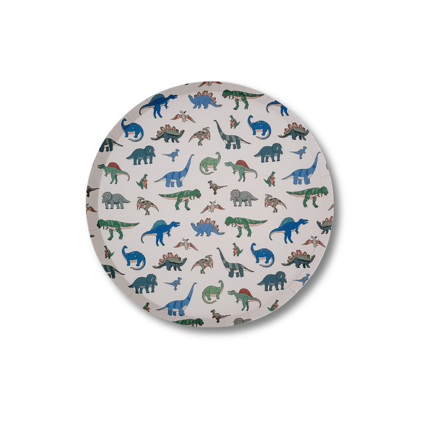 Dinosaur Pattern Paper Party Plates (12pcs) - Winterberries