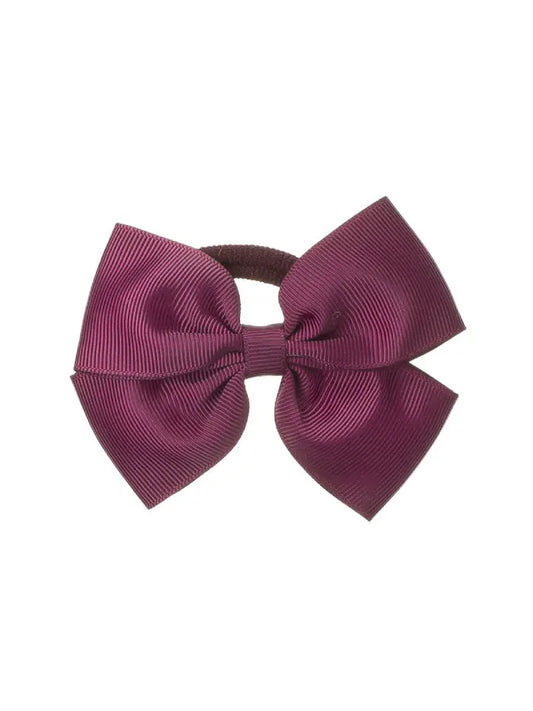 Medium Bow Hair Tie Burgundy - Winterberries