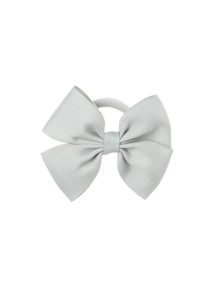 Medium Bow Hair Tie Grey - Winterberries