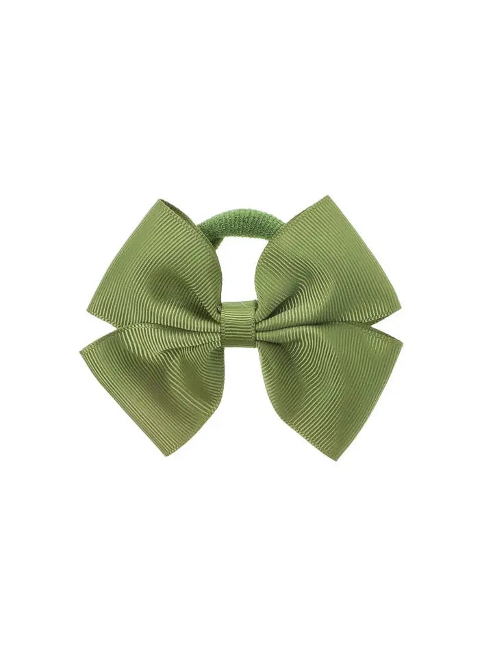 Medium Bow Hair Tie Sage Green - Winterberries