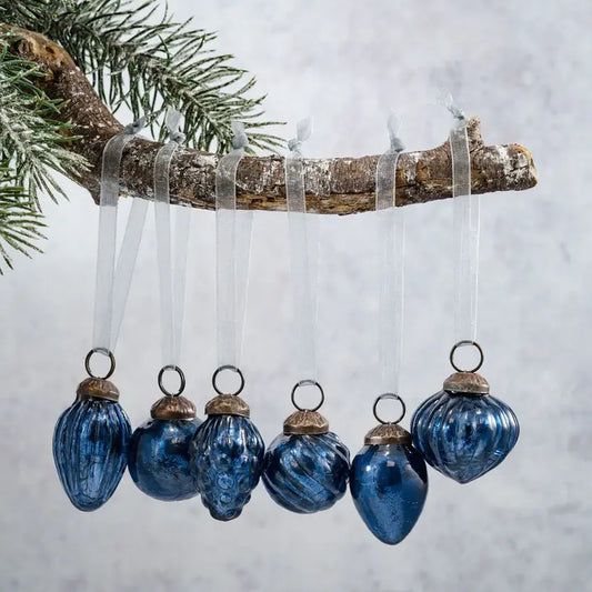 x6 1" Old Navy Crackle Baubles - Winterberries