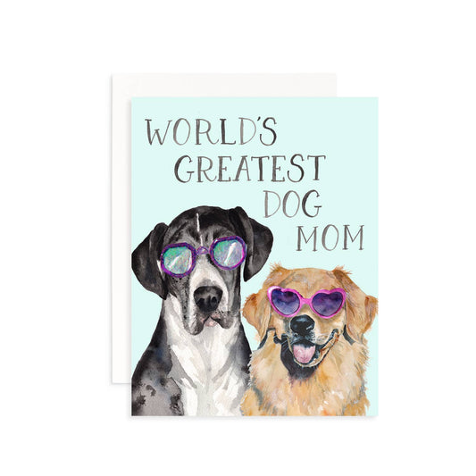 World's Greatest Dog Mom Greeting Card - Winterberries