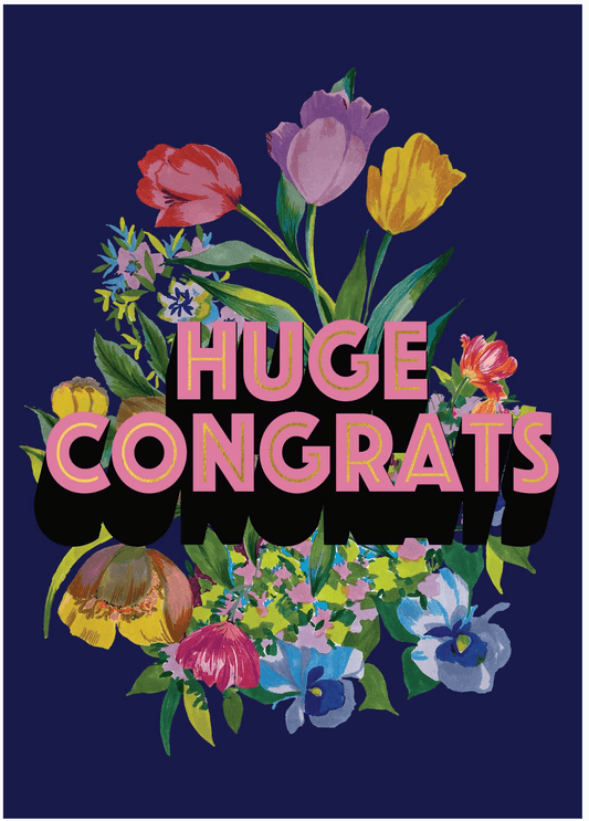 Huge Congrats Congratulations Card - Winterberries
