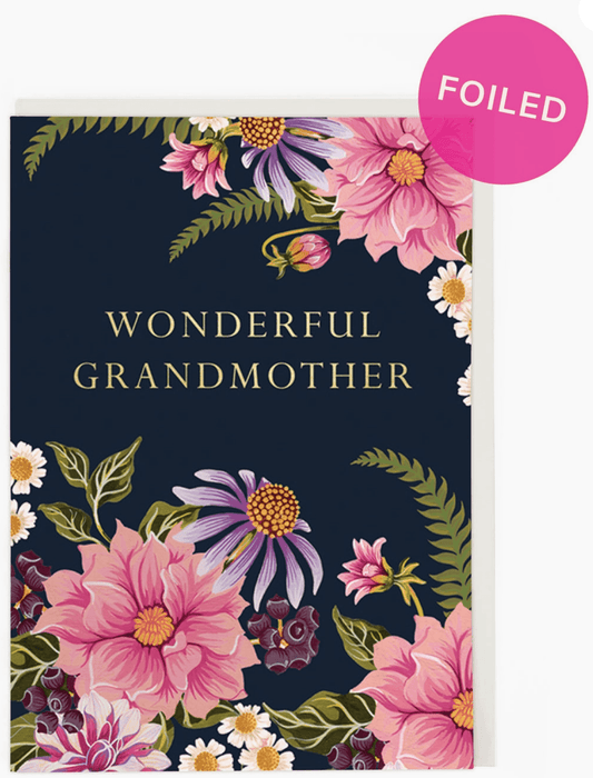 Wonderful Grandmother Greeting Card - Winterberries