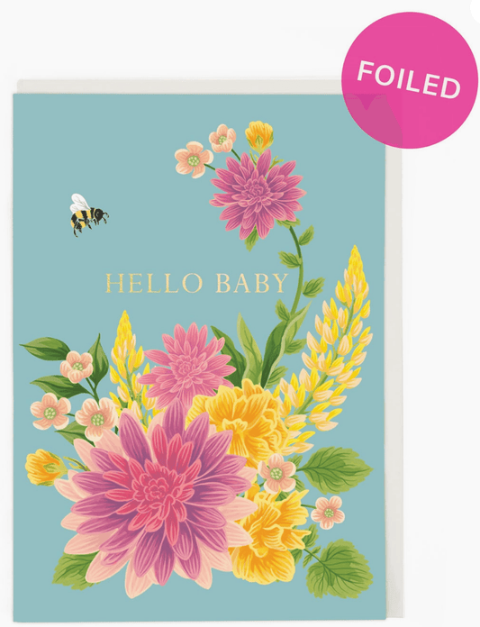 Hello Baby Greeting Card - Winterberries